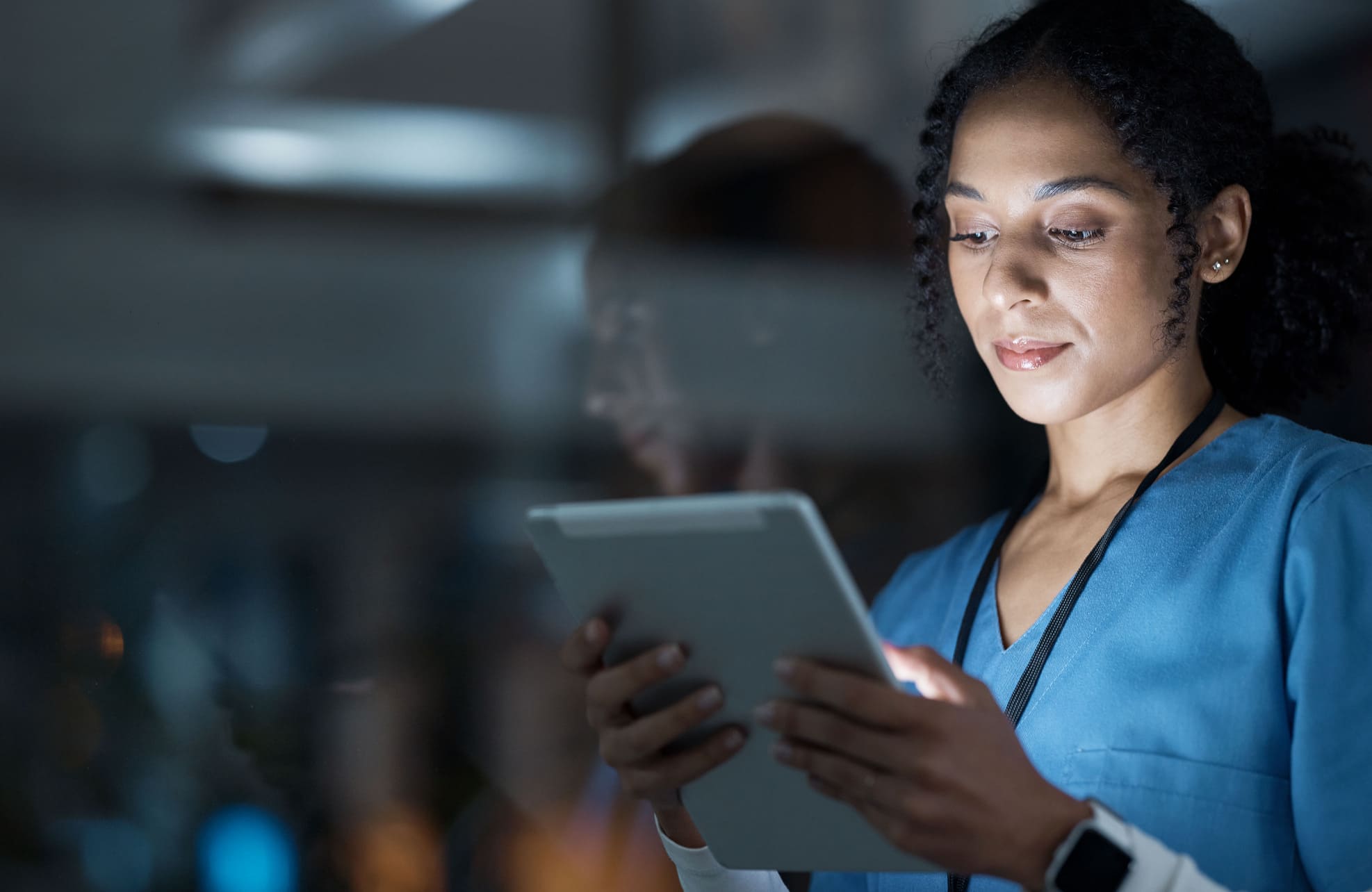 medical-research-and-night-with-doctor-and-tablet-2025-04-06-12-37-58-utc